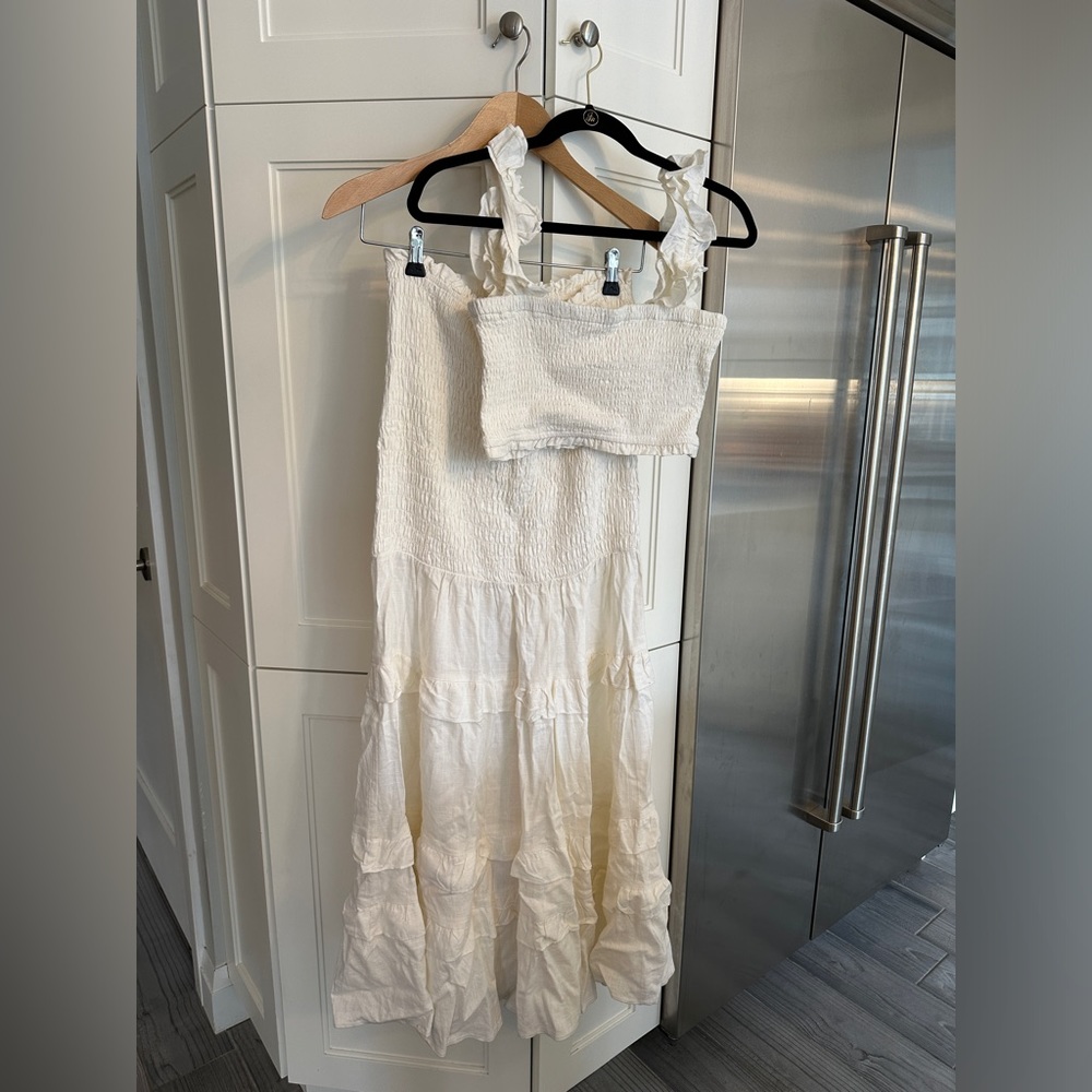 WHITE LINEN 2 PIECE